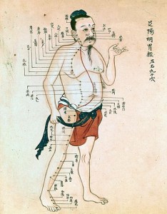 Acupuncture_chart_with_a_series_of_points_indicated_on_the_Wellcome_L0012239