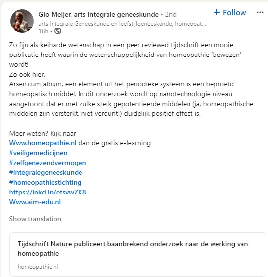 Keiharde dode mus voor homeopaten 4