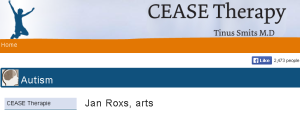 CEASE-therapie: onmiddellijk mee stoppen graag (screenshot van de CEASE-website)