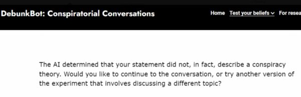 Kletsen over complottheorieën met een AI-chatbot 4