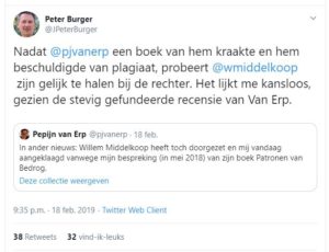 Willem Middelkoop verliest rechtszaak over recensie Patronen van Bedrog 2