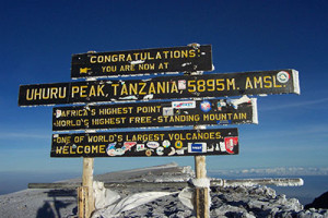 De top van de Kilimanjaro