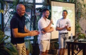 Jan van der Winden, Joel Crosby en Israel van Dorsten.