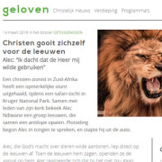 EO trapt in hoax: christen werpt zich voor de leeuwen 24