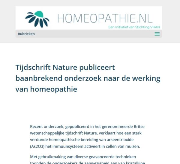 Keiharde dode mus voor homeopaten 5